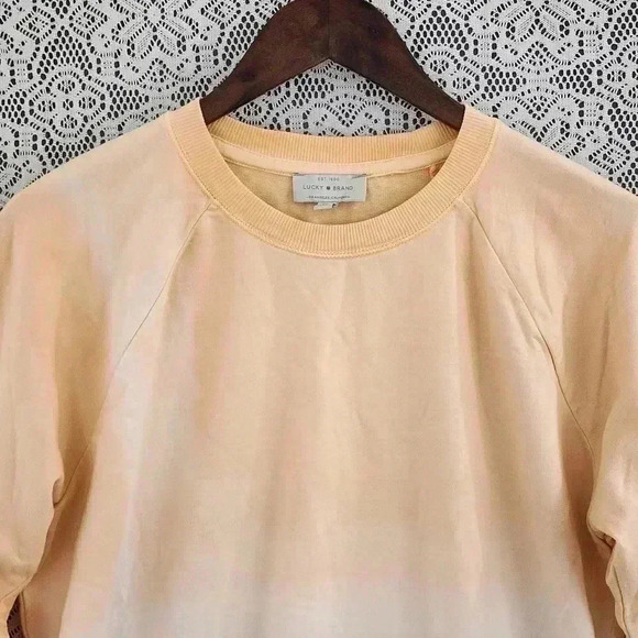 Lucky Brand Cotton Blend Crew neck Two Tone Sweatshirt Women's L - Picture 3 of 9
